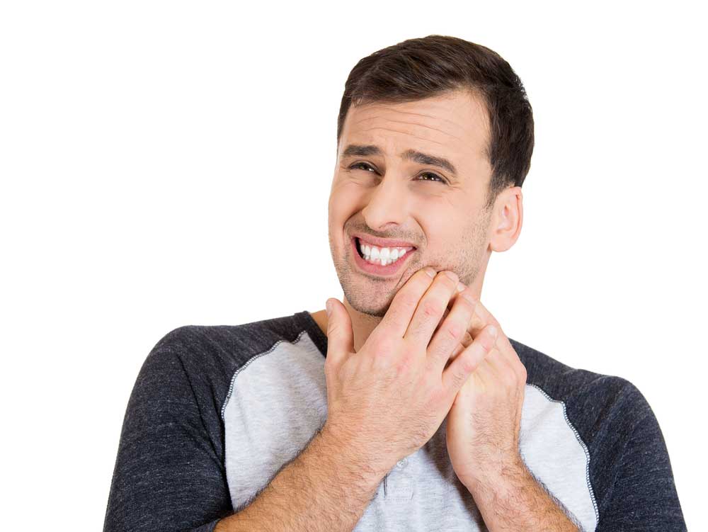 Close Up Image Of A Guy Having Very Bad Toothache — Dentist in Palm Beach, QLD