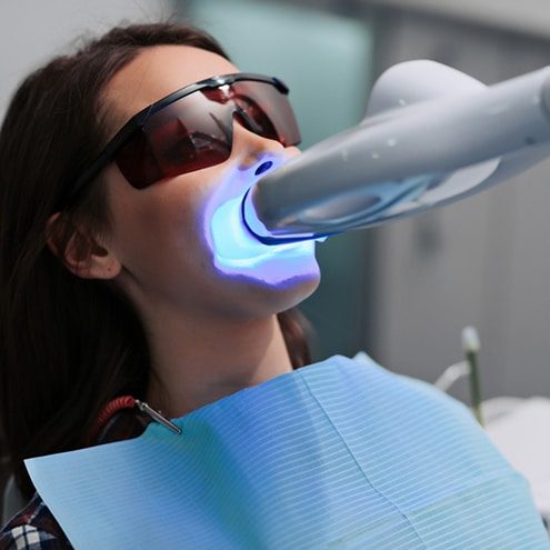 Zoom Teeth Whitening in action at Dental Haus in Palm Beach