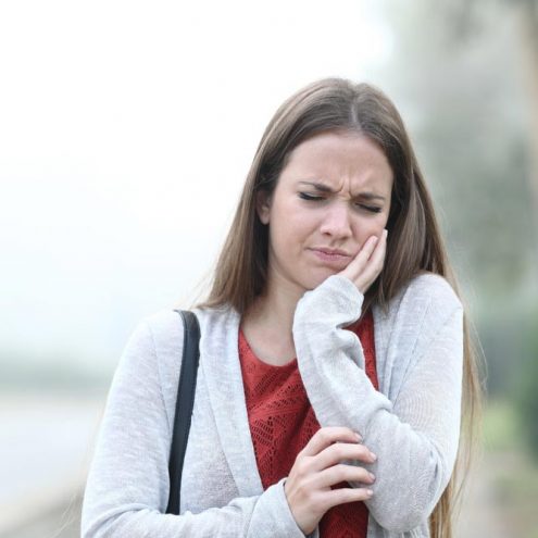 Close Up Image Of Woman Suffering From Tooth Ache